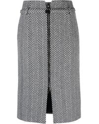 Tom Ford - Gonna matita midi a motivo chevron - Lyst