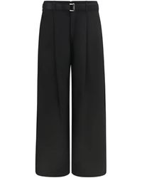Sacai - Belted Pleated Trousers - Lyst