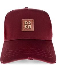 DSquared² - Logo-Plaque Distressed Baseball Cap - Lyst