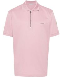 Moncler - Logo-embossed Cotton Polo Shirt - Lyst