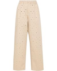 GIUSEPPE DI MORABITO - Mirror-embellished Wide-leg Trousers - Lyst