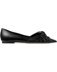 Jimmy Choo - Hedera Knot-detail Ballerina Shoes - Lyst
