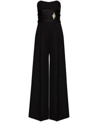 strapless wide leg sparkle jumpsuit