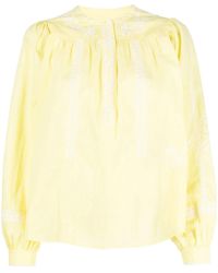 Zadig & Voltaire - Embroidered-Detail Peasant Blouse - Lyst