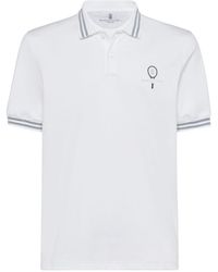 Brunello Cucinelli - Poloshirt mit Logo-Stickerei - Lyst