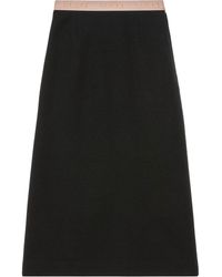 Gucci Rock mit Logo-Bund - Schwarz