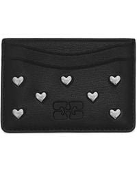 Ganni - Bou Heart-Stud Cardholder - Lyst