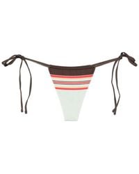 Frankie's Bikinis - Tia Striped Tie-Side Bikini Bottoms - Lyst