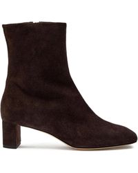 Aeyde - Millie Stiefel aus Wildleder mit Blockabsatz 45mm - Lyst