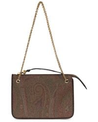 Etro - Borsa A Spalla Arnica Grande Con Stampa Paisley - Lyst