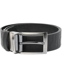 Karl Lagerfeld - Embossed-buckle Belt - Lyst