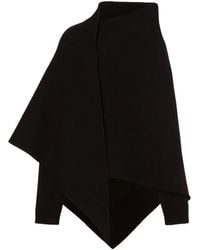 Alberta Ferretti - Virgin-Wool Blend Poncho - Lyst