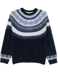 Maje - Fair Isle-Knit Sweater - Lyst