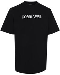 Roberto Cavalli - Logo-Print T-Shirt - Lyst