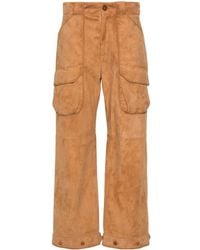 Ermanno Scervino - Suede Straight Trousers - Lyst
