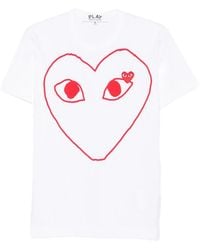 COMME DES GARÇONS PLAY - Heart-Print T-Shirt - Lyst