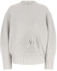 The Attico - Embroidered-Logo Sweater - Lyst