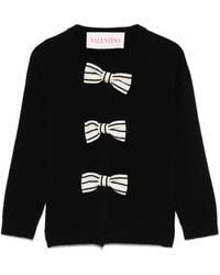 Valentino Garavani - Cardigan mit aufgestickter Schleife - Lyst