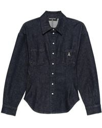 Patrizia Pepe - Camicia Denim Con Maniche A Palloncino - Lyst