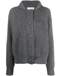 Jil Sander - Long-sleeved Ribbed-knit Wool Cardigan - Lyst