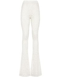 Philipp Plein - Monogram-Pattern Open-Knit Trousers - Lyst