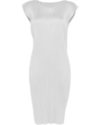 Pleats Please Issey Miyake - Short-Sleeve Midi Dress - Lyst
