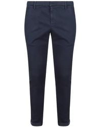Dondup - Logo-Plaque Turn-Up-Hem Trousers - Lyst