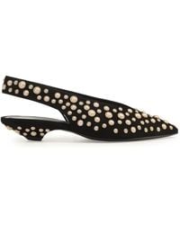 Sergio Rossi - Beak Slingback-Pumps Mit Perlenverzierung - Lyst