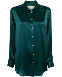 Asceno - Long-sleeve Silk Shirt - Lyst