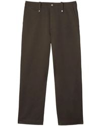 Burberry - Wide-Leg Cotton Trousers - Lyst