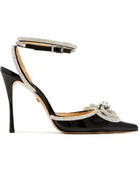 Mach & Mach - Black Patent Double Bow 120 Mm Slingback - Lyst
