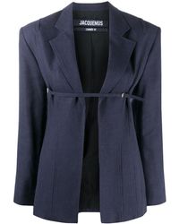Jacquemus Blazer Met Ceintuur - Blauw