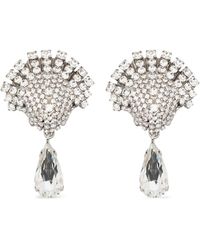 Alessandra Rich - Shell Drop Earrings - Lyst