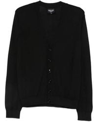 Giorgio Armani - V-Neck Button-Fastening Cardigan - Lyst