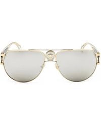 Versace - Medusa Head Pilot-Frame Sunglasses - Lyst