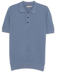 Canali - Button-Down Textured Polo Shirt - Lyst