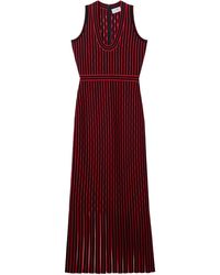St. John - Robe Longue En Maille Ajourée À Encolure Arrondie - Lyst