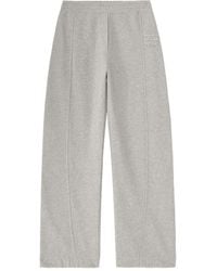 Ganni - Hose Mit Besticktem Einsatz - Lyst