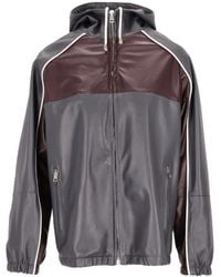 LA ROSE - Elasticated Hooded Leather Jacket - Lyst