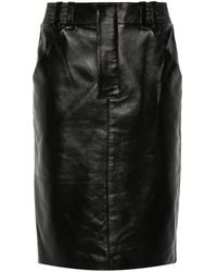 Saint Laurent - Midi Skirt - Lyst