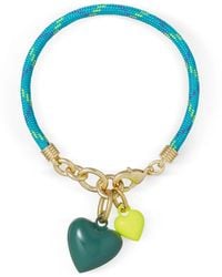 Roxanne Assoulin - Happy Cord Mini Double Heart Bracelet - Lyst