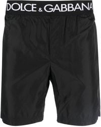 Dolce & Gabbana - Logo-waistband Swim Shorts - Lyst