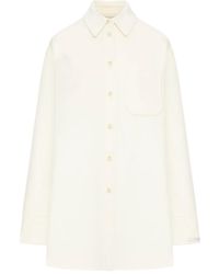 Sportmax - Oversized Riber Wool Shirt - Lyst