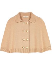 Maje - Wool Blend Mini Cape - Lyst