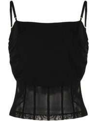 Blumarine - Haut Sans Manches À Effet De Transparence - Lyst