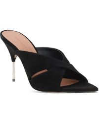 AMINA MUADDI - Samantha Cross-Strap Heeled Mules - Lyst