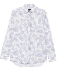 Etro - Floral-Print Long-Sleeve Shirt - Lyst