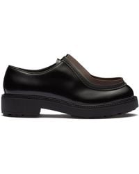 Prada - Chaussures À Lacets Diapason En Cuir Brossé Opaque - Lyst