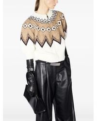 Liviana Conti - Pull En Maille Fair Isle À Fermeture Zippée - Lyst