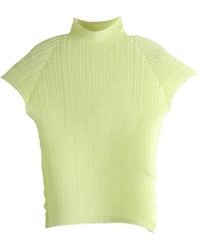 Issey Miyake - Pleated High-Neck Top - Lyst